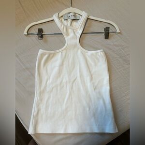 Róhe designer brand ribbed white halter tank top size 36